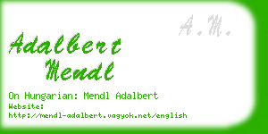 adalbert mendl business card